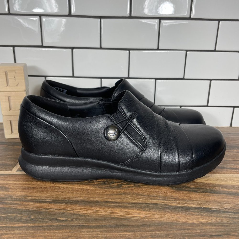 Clarks Un Adorn Loop Women's Size 9 Shoes Black L… - image 3